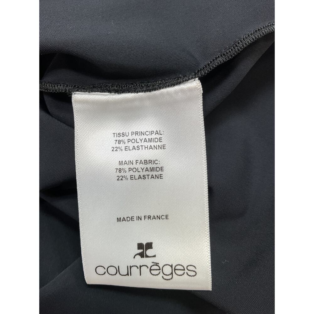 Courreges Sleek Black Twisted Cutout Mini Dress Size Large - Picture 5 of 5